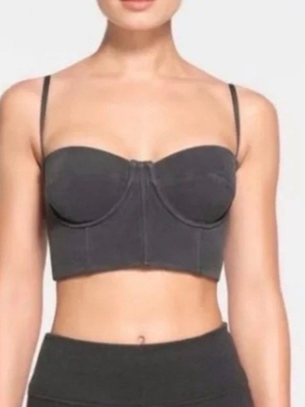 Skims Outdoor Bustier ash grey xs